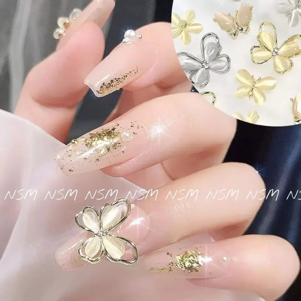 Gold Butterfly Nail Charms