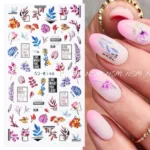Multicolor Leaves & Texts 5d Sticker Sheets