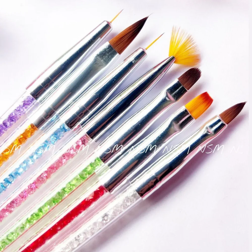 Nail Art Brushes (set Of 7 Different Brushes)