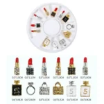 Lipstick, Perfume And Bag Nail Charms Wheel