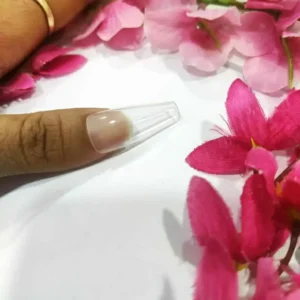 Long Coffin Clear Fake Nail Tips (Pack Of 500 Pcs)