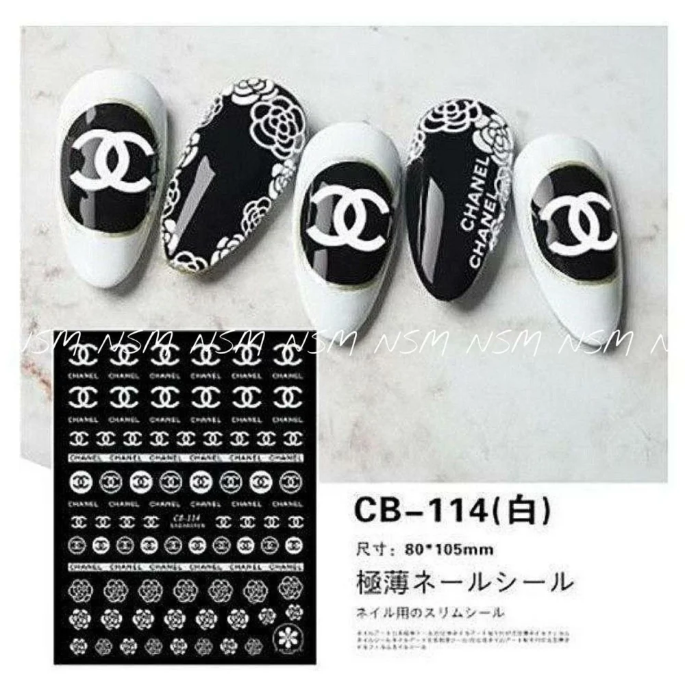 Chanel Glow In The Dark Brand Nail Art Sticker Sheets (ycb-114)