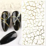 Marble Or Crackled Print 3d Nail Stickers Sheet (jo-1585)