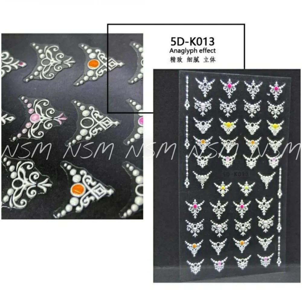 Mehandi Style/ Necklace Style 5d Sticker Sheets (5d-k013)