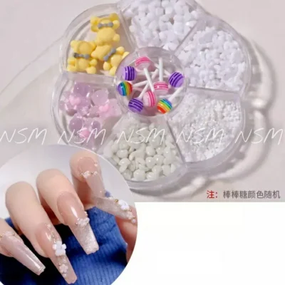 Mix Sized Nail Charms Wheel Box