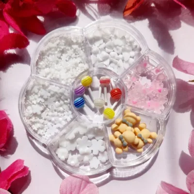 Mix Sized Nail Charms Wheel Box