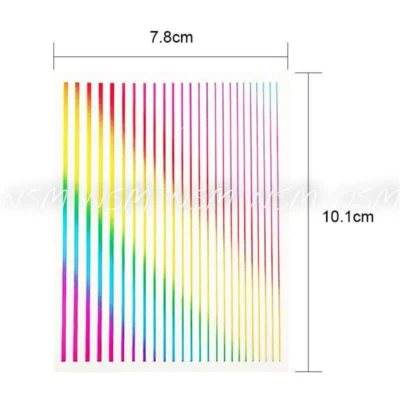 Multi Color Stripes Sticker Sheets