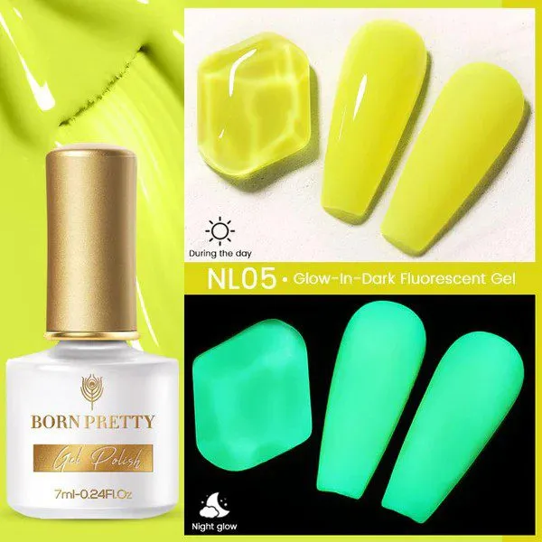 Born Pretty Neon Luminous Glow In The Dark Gel Nail Polish (7ml) - Bp-nl05, Born Pretty