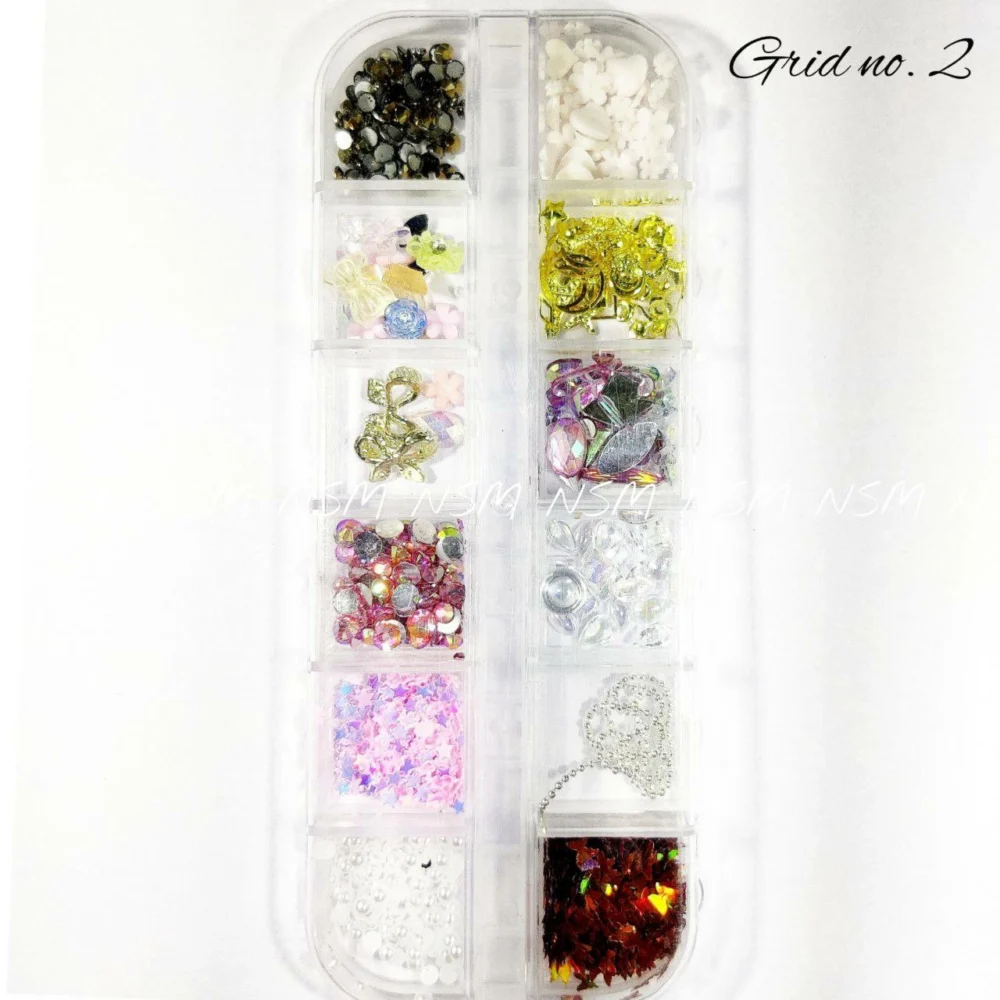 Nail Art Charms Accessories And Mylars Mix Grid 02