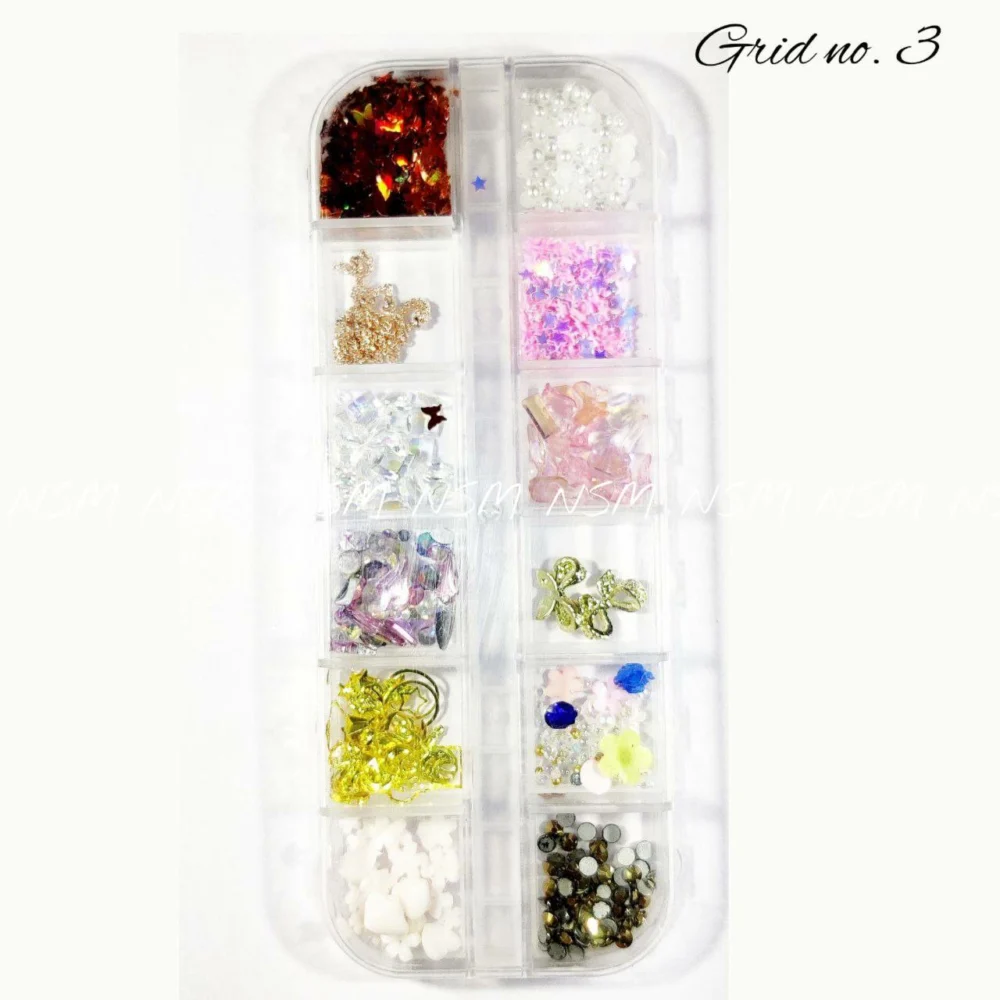 Nail Art Charms Accessories And Mylars Mix Grid 03