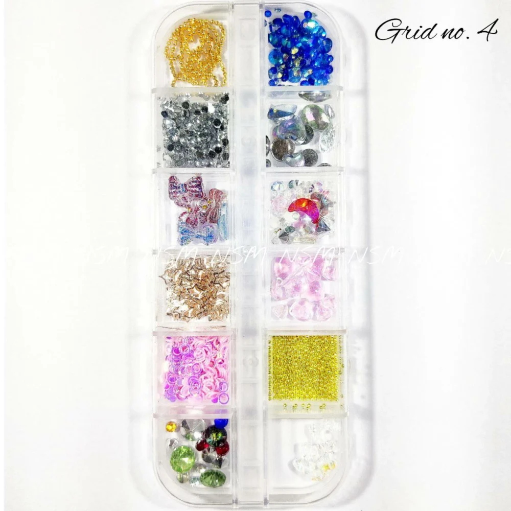 Nail Art Charms Accessories And Mylars Mix Grid 04