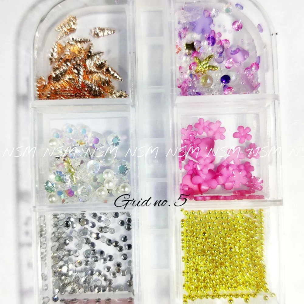 Nail Art Charms Accessories And Mylars Mix Grid 05