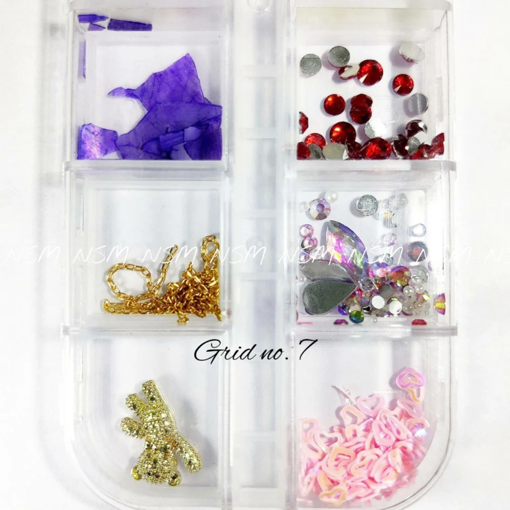 Nail Art Charms Accessories And Mylars Mix Grid 07