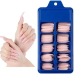 Nude Coloured Long Coffin Nail Tips (100 Pc Box) (3)