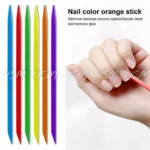 Dual End Disposable Colorful Orange / Cuticle Stick (pack Of Approx. 100 Pieces)
