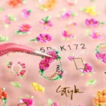 Pink And Yellow Flower Garlands 5d Sticker Sheets (5d- K172)