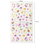 Pink And Yellow Flower Garlands 5d Sticker Sheets (5d- K172)