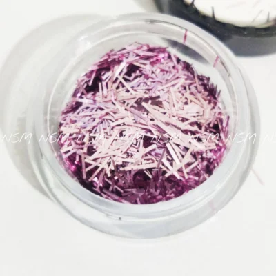 Pink Metallic Strip Mylar Jar