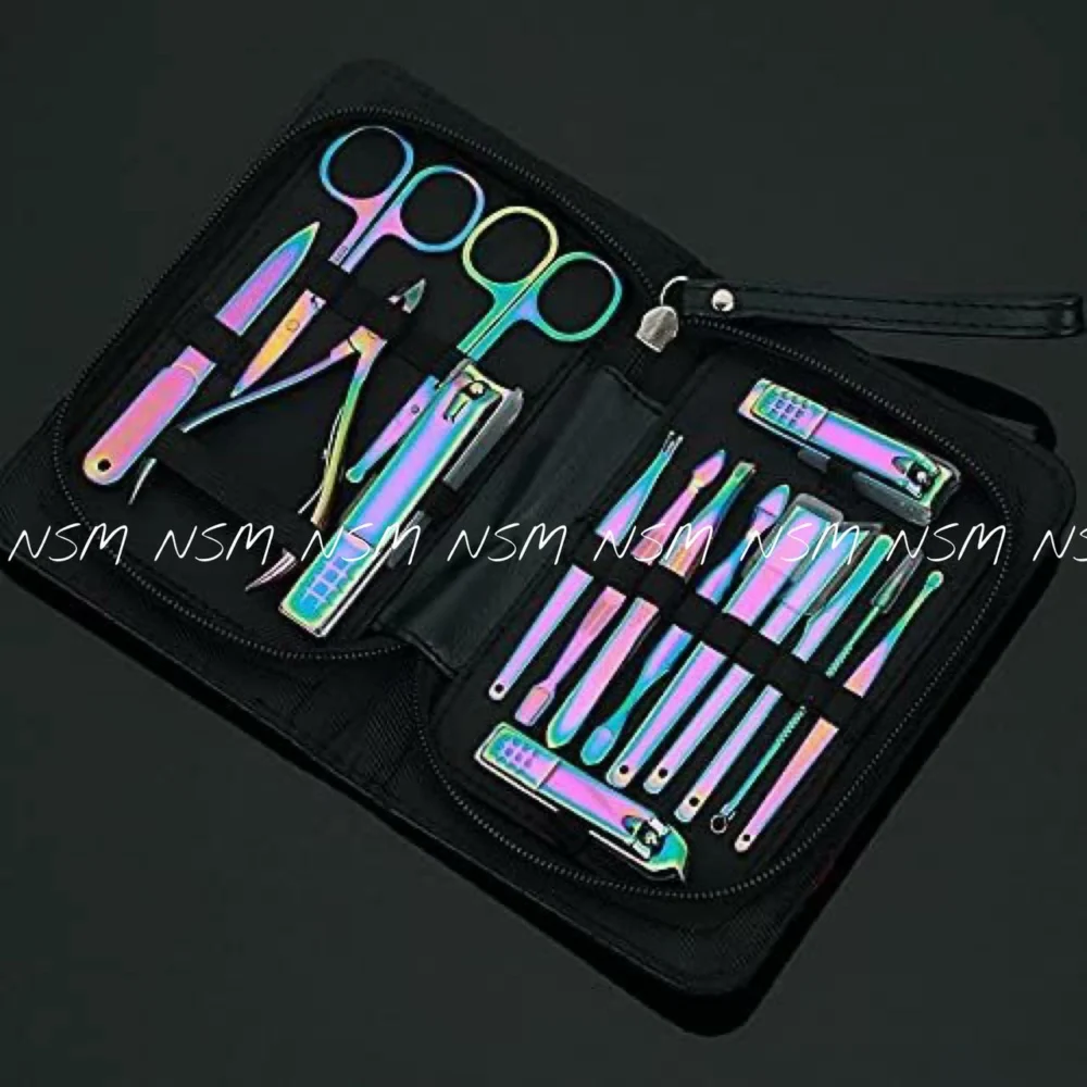 Multi Functional Manicure Kit (set Of 16 Nail Tools With Pouch)