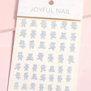 Reflective Glitter Teddy Sticker Sheet