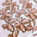 Rose Gold Butterfly Nail Charms
