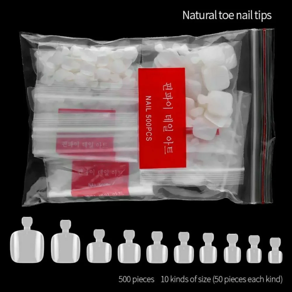 Toe Nail Tips (pack Of 500 Pcs)