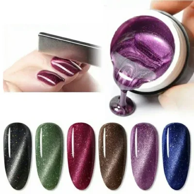 Venalisa Glitter Laser Cat Eye Gel Pots (set Of 12)
