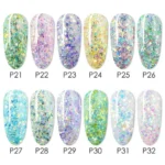 Venalisa Sequin Gel Pots (set Of 12)