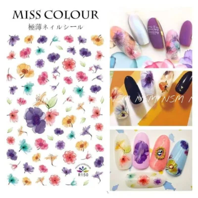 Watercolor Flowers Sticker Sheet (r150)