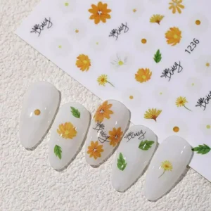 White Daisy Flowers Sticker Sheets (1236)