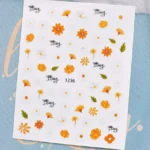 White Daisy Flowers Sticker Sheets (1236)