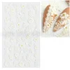 White Floral Flowers 5D Sticker Sheets