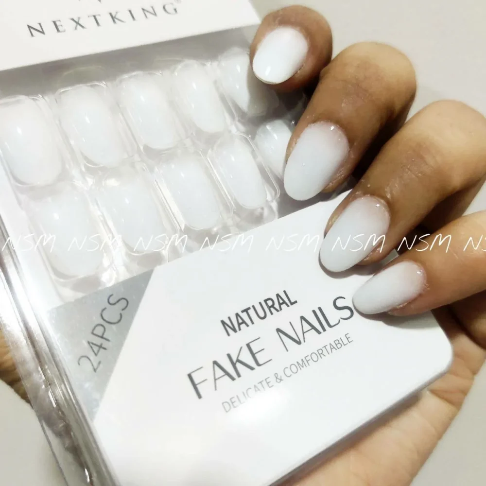White Ombre Press On Nails (set Of 24 Nails)