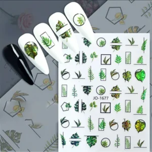 Wild Greenery Nail Stickers Sheet (jo-1677)