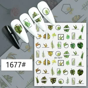 Wild Greenery Nail Stickers Sheet (jo-1677)