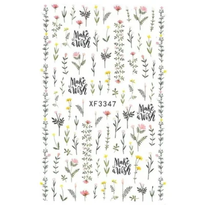 Elegant Floral And Leaves Sticker Sheets (xf-3347)