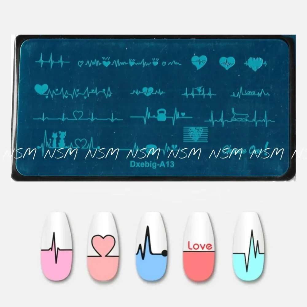 Heart Beat Stamping Plate