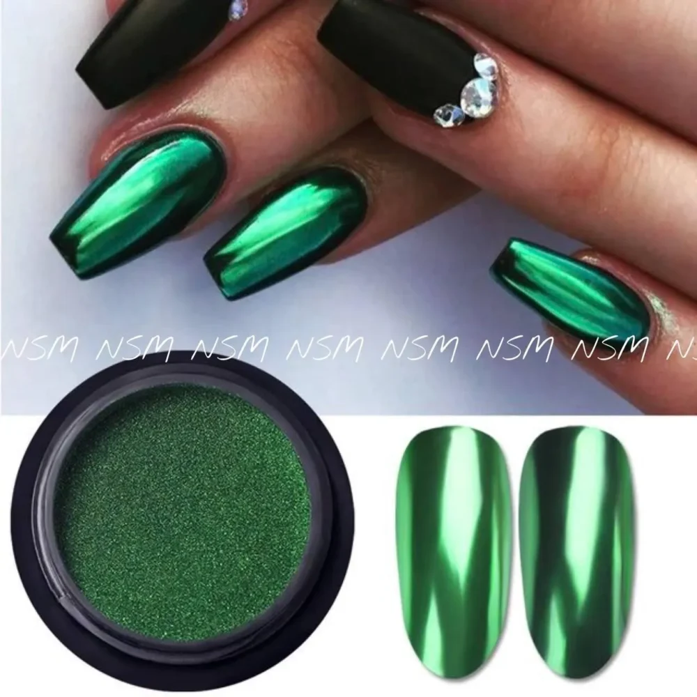 Dark Green Mirror Chrome Powder (1gm)
