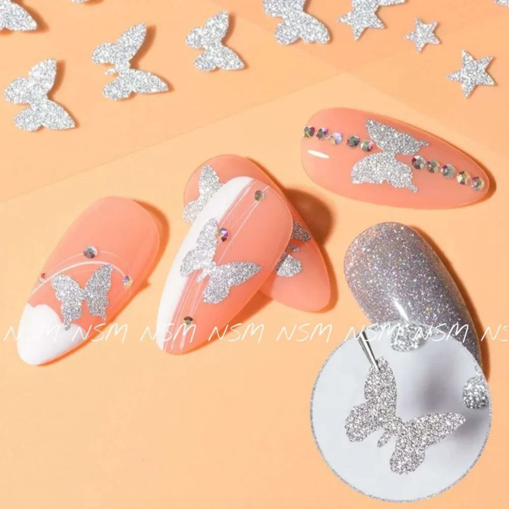 Silver Butterflies Reflective Glitter Sticker Sheets