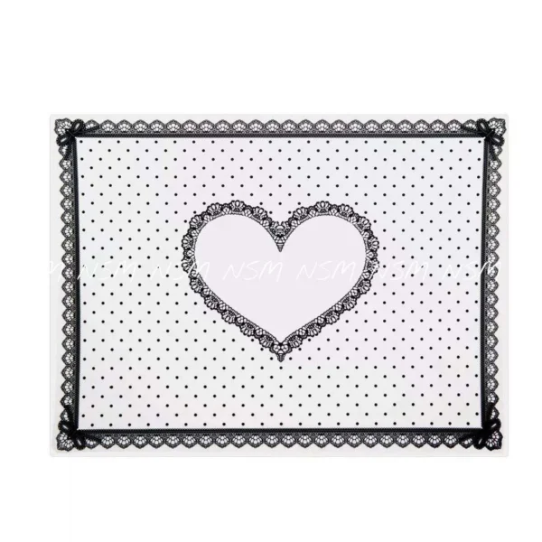 Lace And Dots Foldable Silicon Table Mats - White