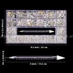 Multiple Sized Silver Rhinestones And Stone Picker Nail Art Set