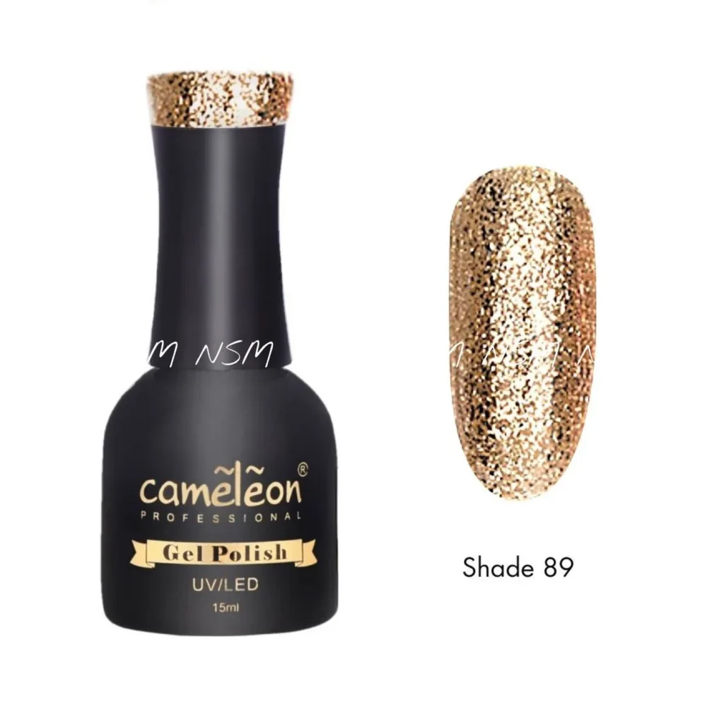 Cameleon Gold Chunky Glitter Gel Polish 89 (15ml)