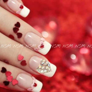 Ab Aurora Heart Nail Charms (pack Of 2 Pcs)