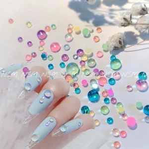 Aurora Mermaid Colorful Waterdrop Rhinestone Sheets
