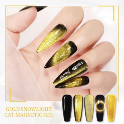 Born Pretty Gold Snowlight Cat Magnetic Gel Polish (10ml)