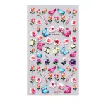 Butterfly Roses And Flowers Embossed 5D Nail Art Sticker Sheets (Z-D4332)