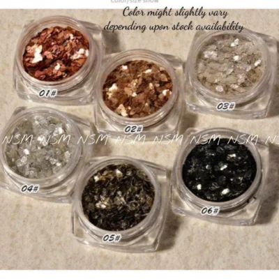 Irregular Mica Marble Shell Flake Mylars (set Of 6)