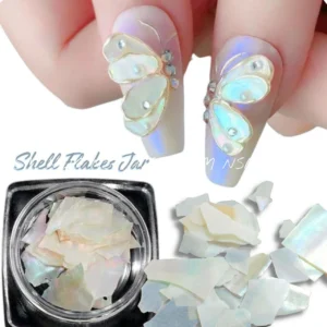 White Aurora Shell Flakes Jar (2 Gm)