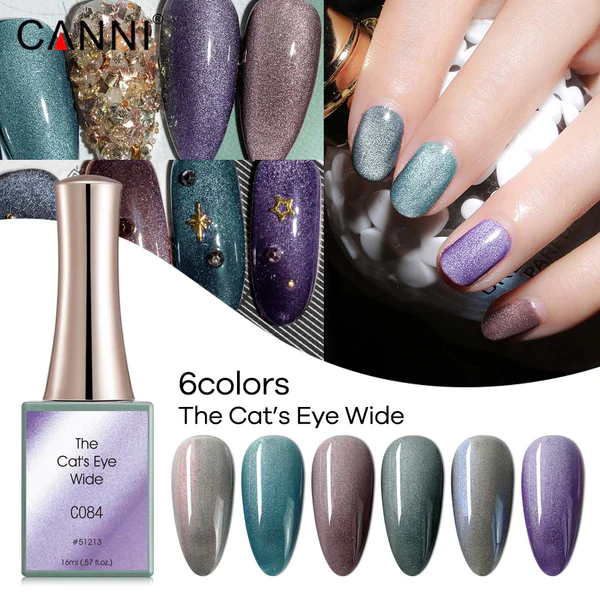 Canni The Cat's Eye Wide Series Gel Polish Set Of 6 Colors