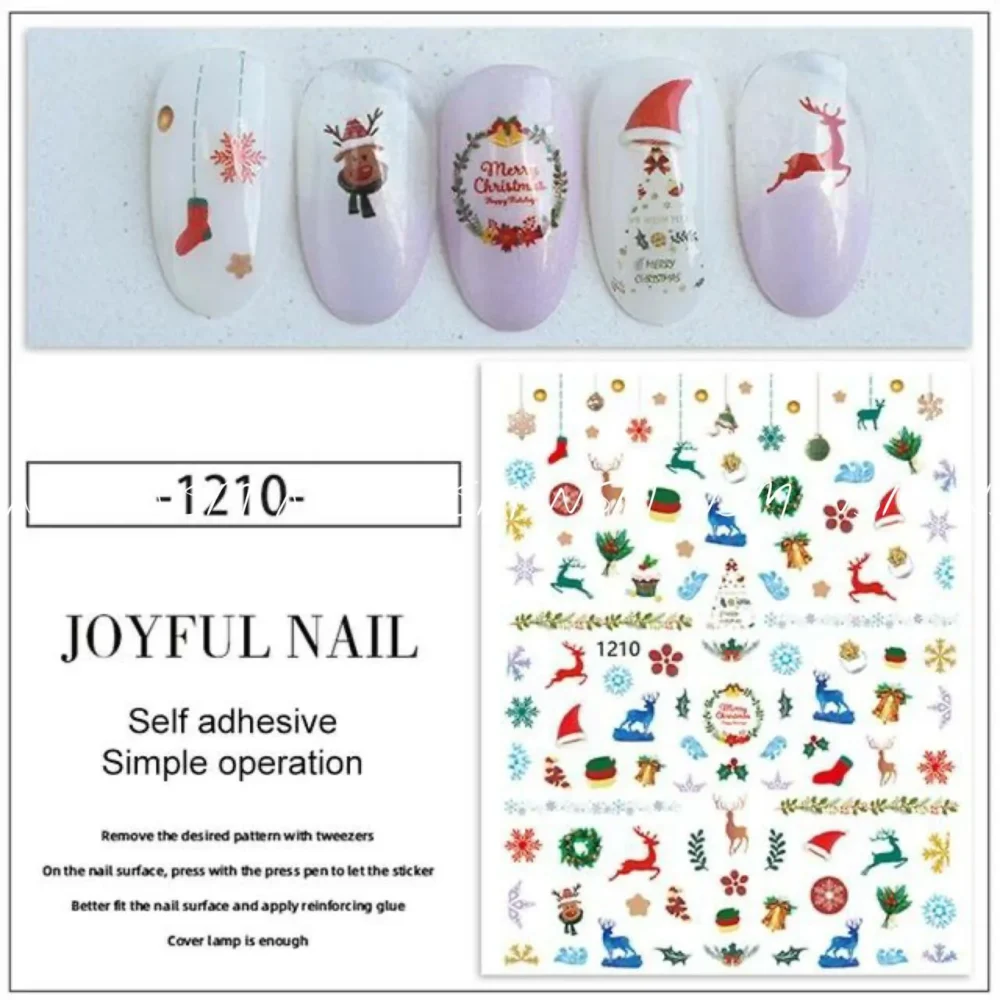 Christmas Nail Art Sticker Sheets (jo-1210)